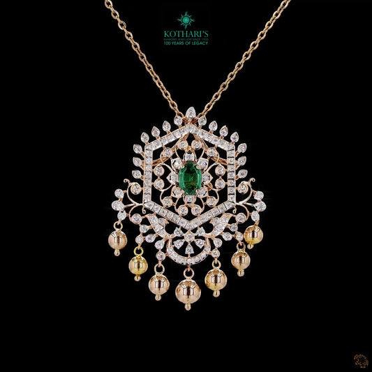Emerald & Ruby Diamond Pendant