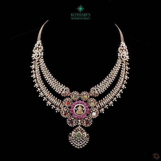 Navratna Stone & Ruby Diamond Necklace
