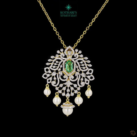 Emerald & Ruby Diamond Pendant