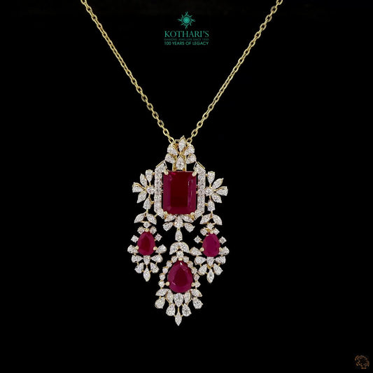 Emerald & Ruby Diamond Pendant