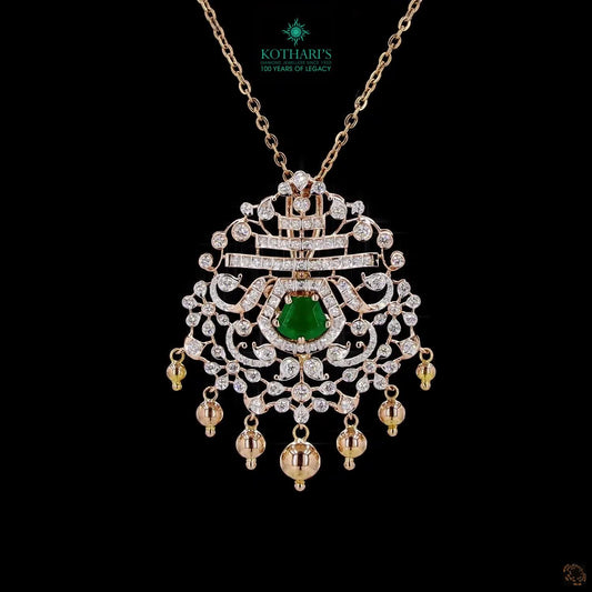 Emerald & Ruby Diamond Pendant