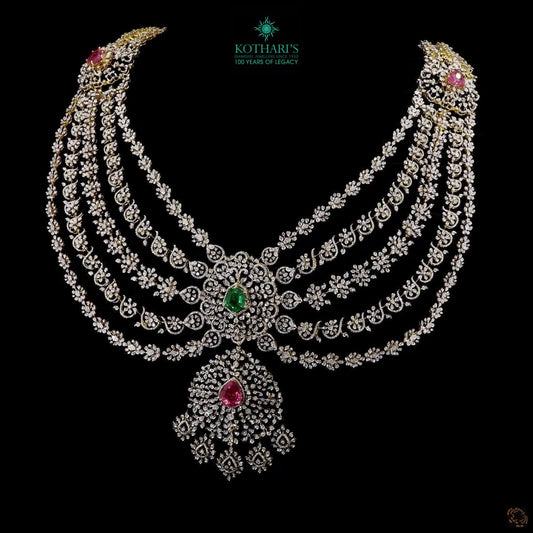 Emerald & Pink Diamond Necklace