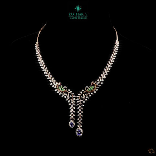 Ruby & Emerald Beads Diamond Necklace