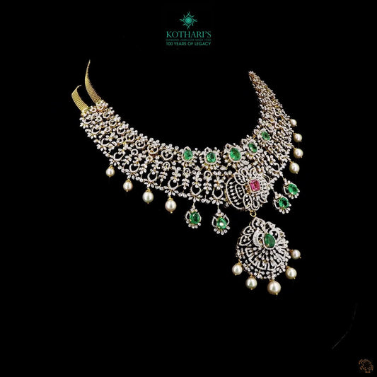 Emerald & Ruby Diamond Necklace