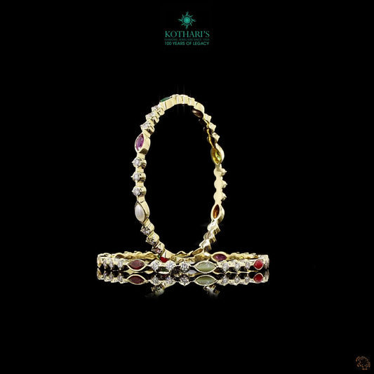 Navratna Stone Diamond Bangles