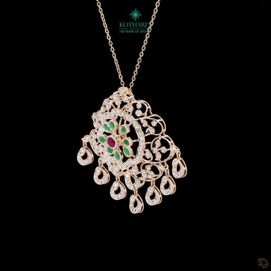 Emerald & Ruby Diamond Pendant