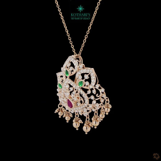 Emerald & Ruby Diamond Pendant