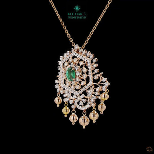 Emerald & Ruby Diamond Pendant