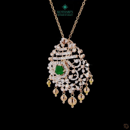 Emerald & Ruby Diamond Pendant