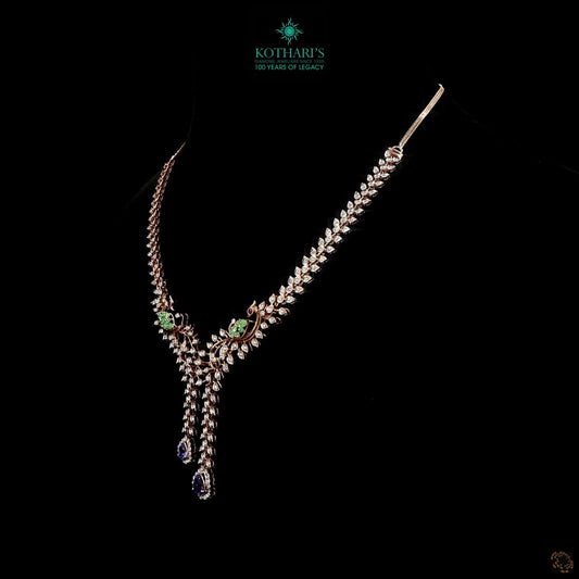 Ruby & Emerald Beads Diamond Necklace