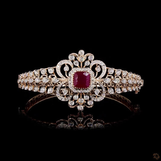 Ruby Diamond Bracelet in 18KT Rose Gold