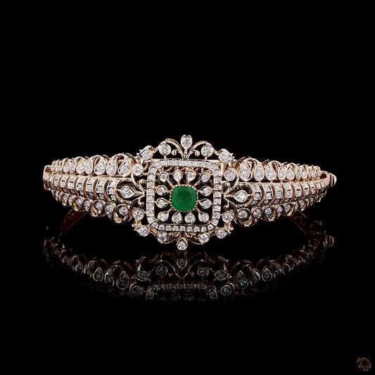 Emerald Diamond Bracelet in 18KT Rose Gold
