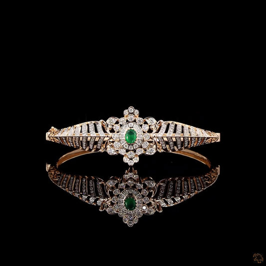 Emerald Diamond Bracelet in 18KT Rose Gold