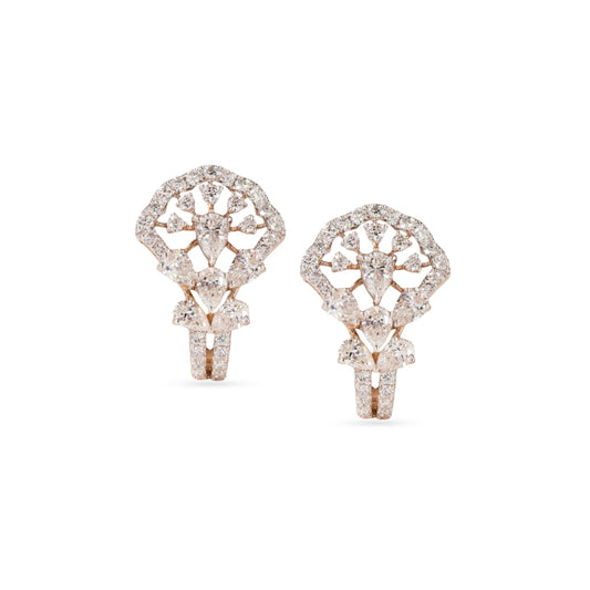 DIAMOND FAN CLUSTER EARRINGS