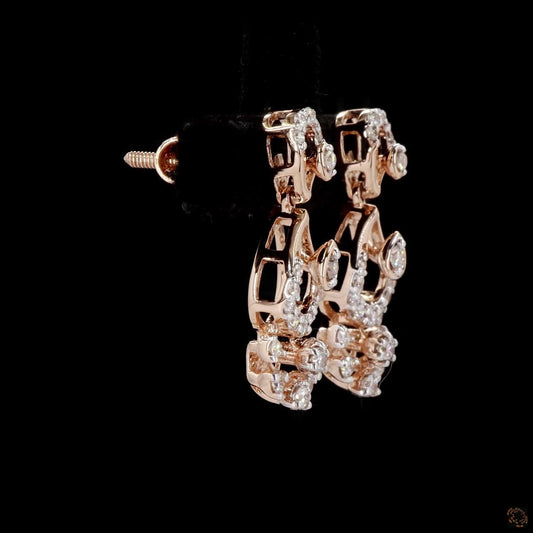 Diamond Earrings in 18KT Yellow Gold