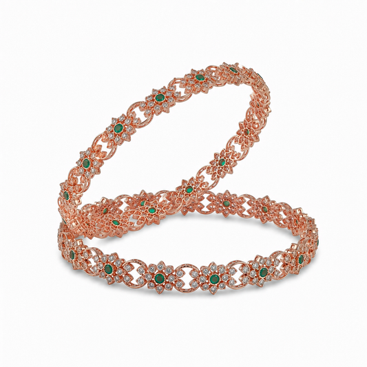 South Indian Traditional Diamond Pair Bangle