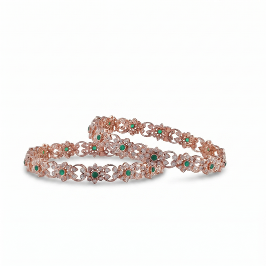 South Indian Traditional Diamond Pair Bangle