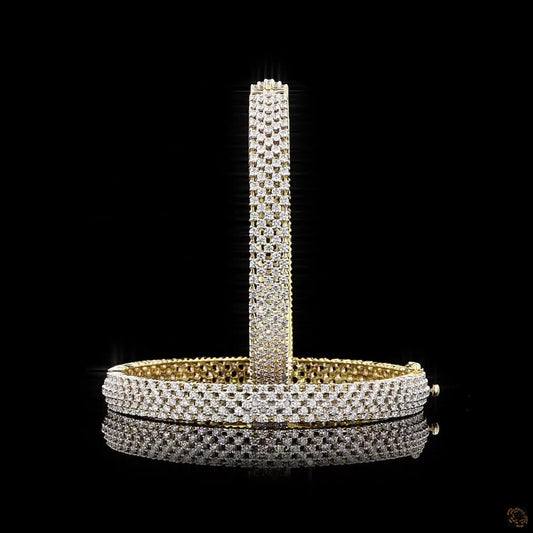 Diamond Bangles in 18KT Yellow Gold