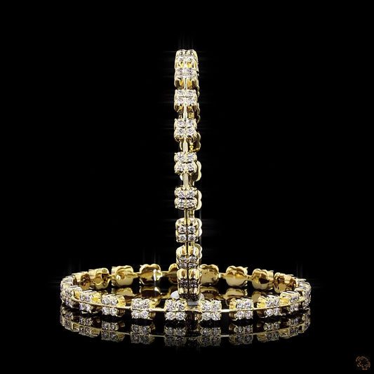 Diamond Bangles in 18KT Yellow Gold