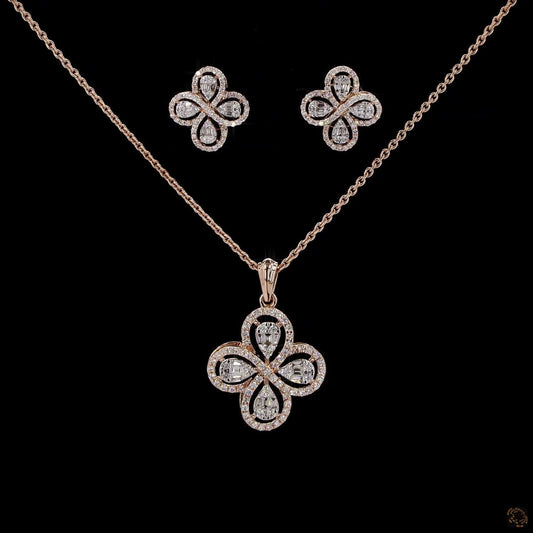 Diamond Pendant Set in 18KT Yellow Gold
