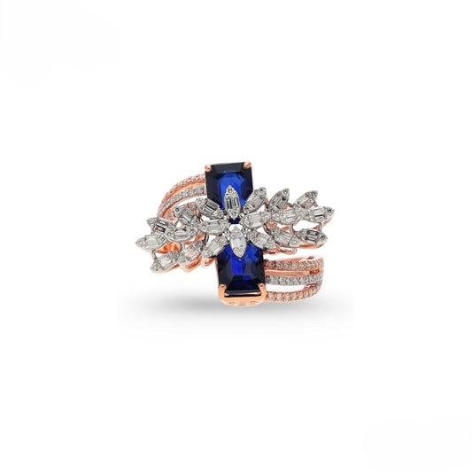 Elegant Sapphire Cocktail Diamond Ring