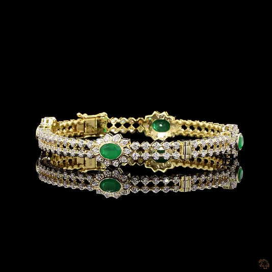 Emerald Diamond Bangles in 18KT Rose Gold