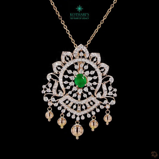 Emerald & Ruby Diamond Pendant