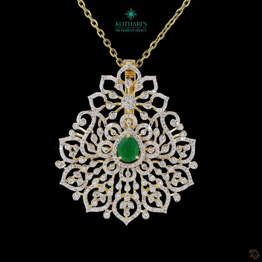 Emerald & Ruby Diamond Pendant