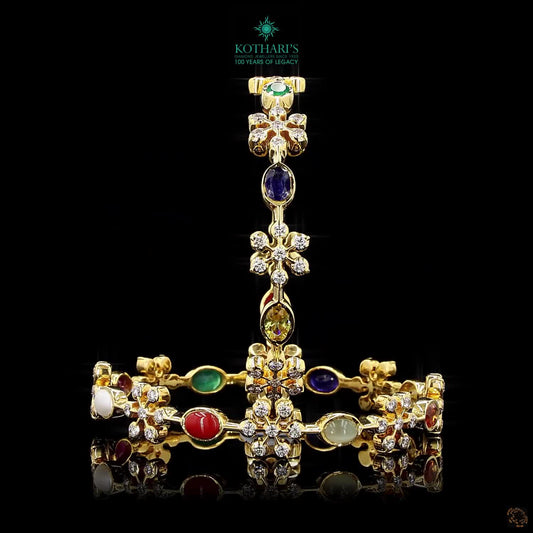 Navratna Stone Diamond Bangles