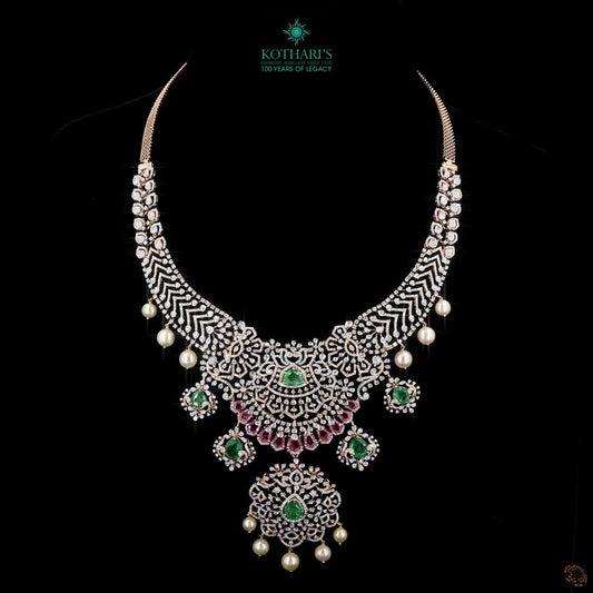 Emerald & Ruby Diamond Necklace