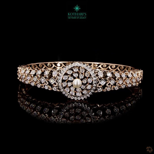 Pearl Diamond Bracelet in 18KT Rose Gold