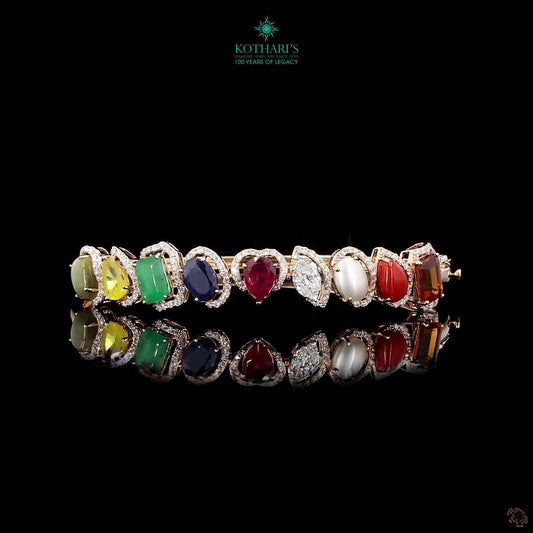 Navratna Stone Diamond Bracelet