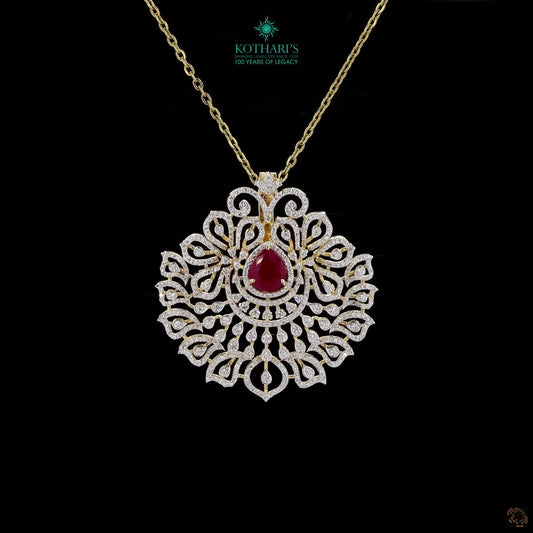 Emerald & Ruby Diamond Pendant
