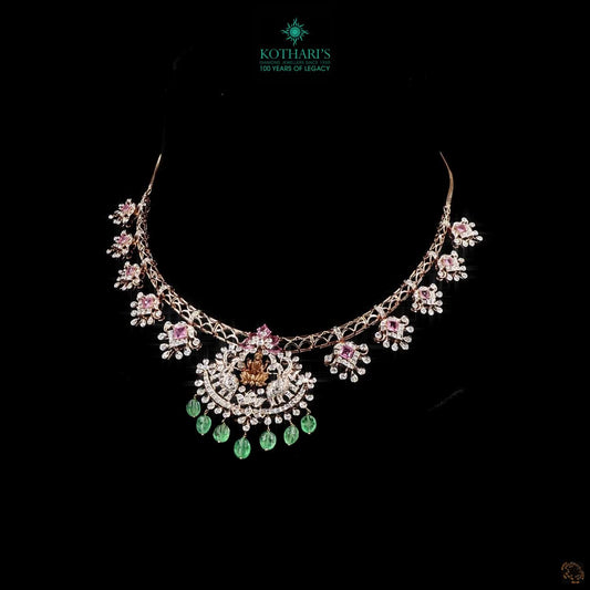 Emerald Beads & Ruby Diamond Necklace