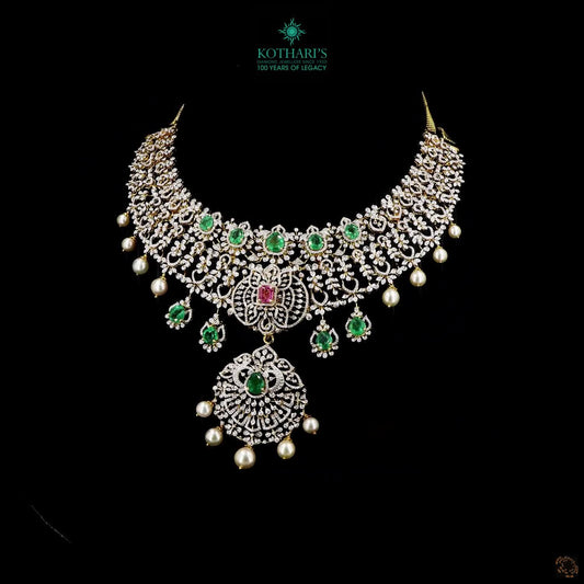 Emerald & Ruby Diamond Necklace