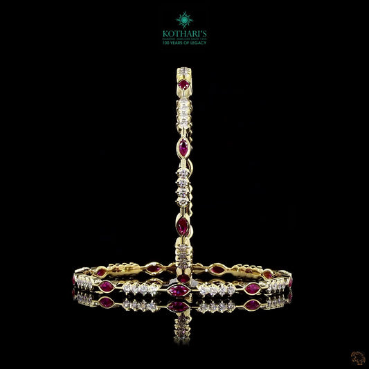 Ruby Diamond Bangles