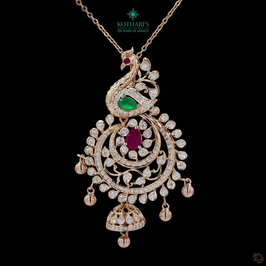 Emerald & Ruby Diamond Pendant