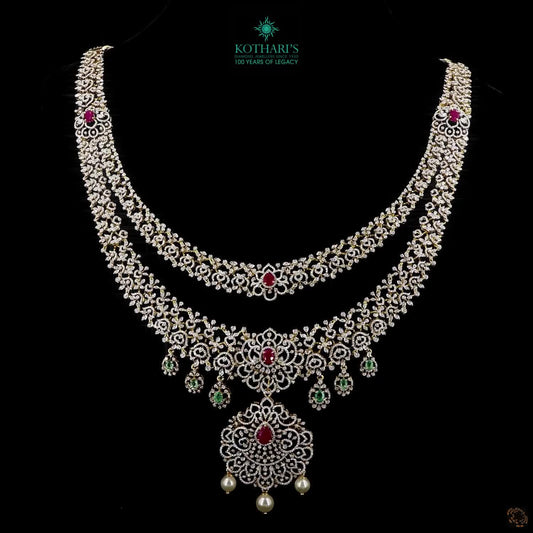 Emerald & Ruby Diamond Necklace
