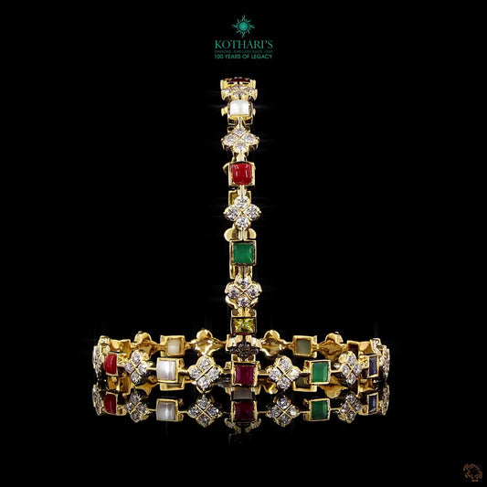 Navratna Stone Diamond Bangles