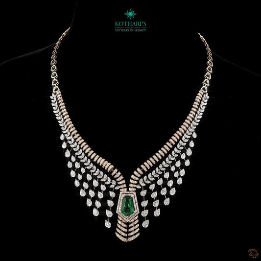 Vintage-Inspired Emerald & Diamond Statement Necklace
