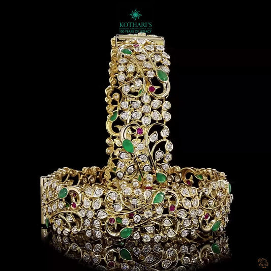 Emerald & Ruby Diamond Bangles