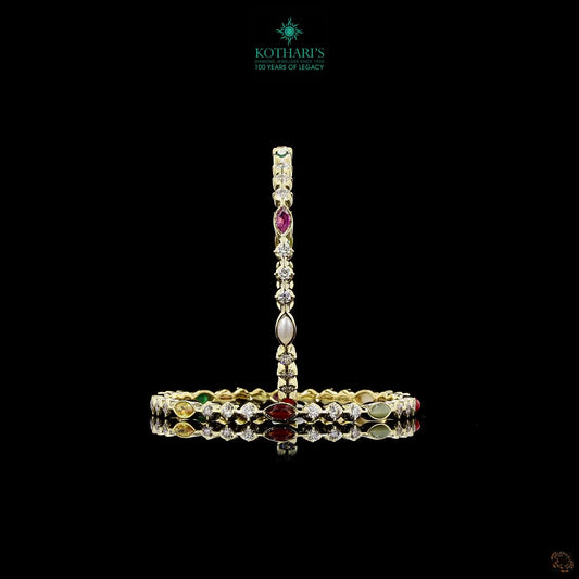 Navratna Stone Diamond Bangles