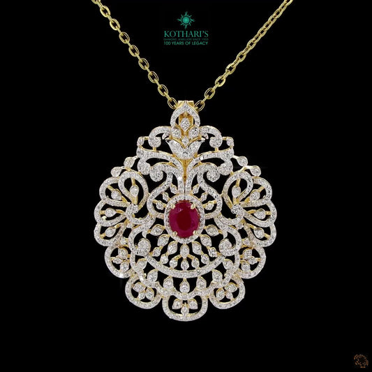Emerald & Ruby Diamond Pendant