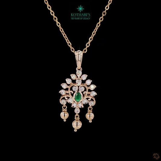 Emerald Diamond Pendant