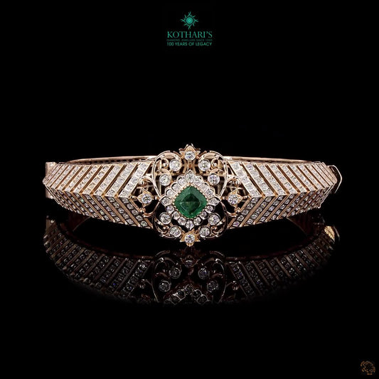 Emerald Diamond Bracelet in 18KT Rose Gold