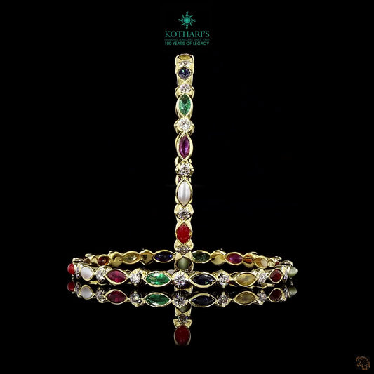 Navratna Stone Diamond Bangles