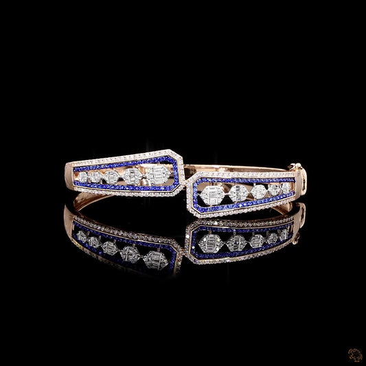 Midnight Blue Sapphire Diamond Bracelet