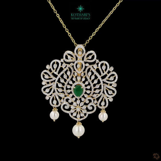 Emerald & Ruby Diamond Pendant