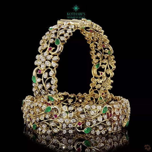 Emerald & Ruby Diamond Bangles