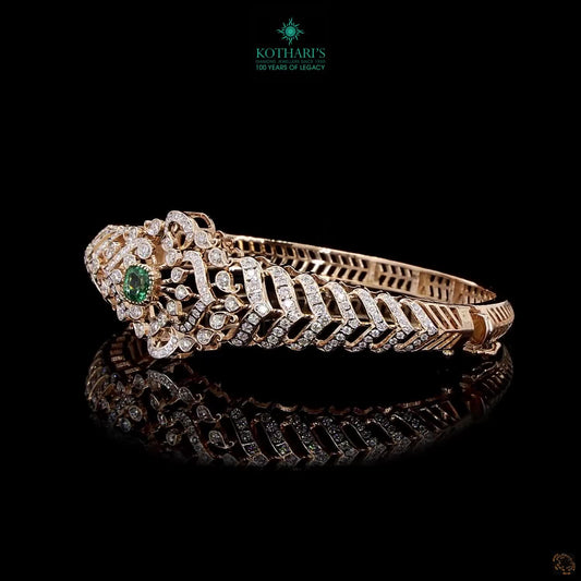 Emerald Diamond Bracelet in 18KT Rose Gold